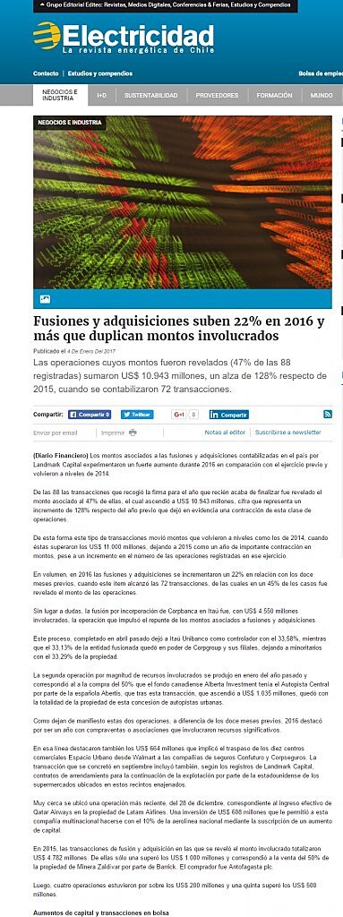 Fusiones y adquisiciones suben 22% en 2016 y ms que duplican montos involucrados